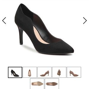 Kelly & Katie Faux suede black heels
